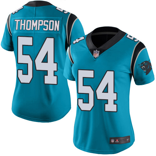 Carolina Panthers Limited Blue Women Shaq Thompson Alternate Jersey NFL Football #54 Vapor Untouchable->women nfl jersey->Women Jersey